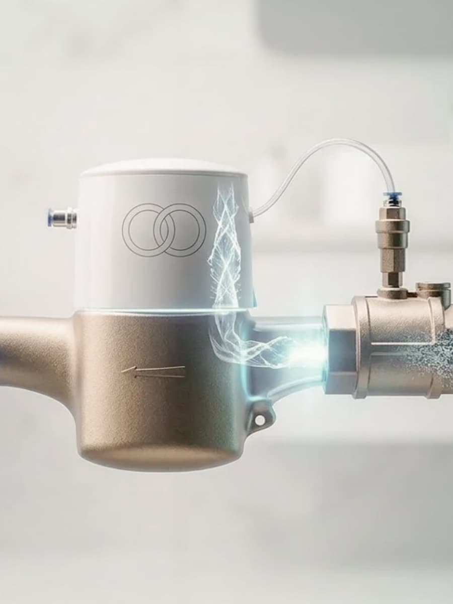 CO2 waterontkalker zonder zout ter bescherming van de verwarmingsinstallatie